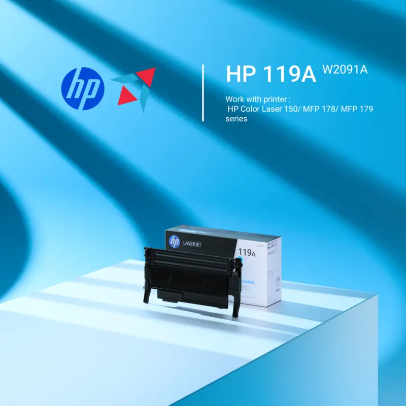 Original HP 119A Cyan Laser Toner Cartridge | W2091A