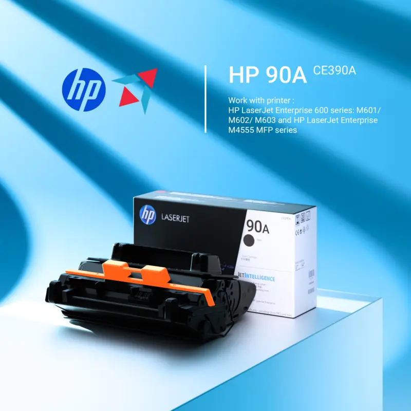 Original HP 90A Black LaserJet Toner Cartridge | CE390A
