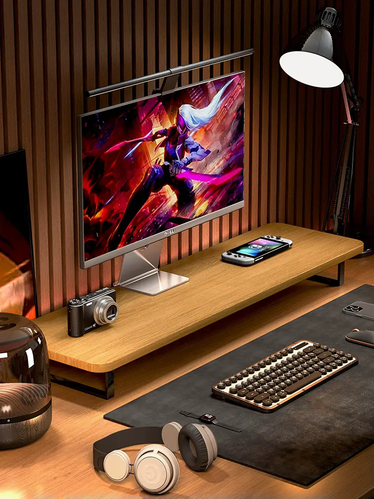 ជើងទម្រ Monitor ឈើជាមួយជើងទ្រដែក