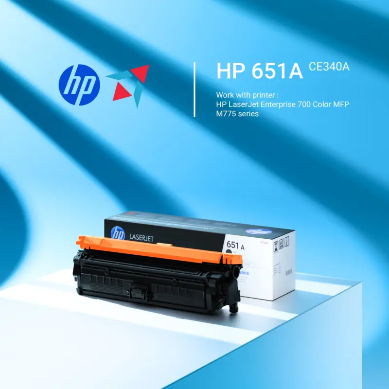 Original HP 651A Black LaserJet Toner Cartridge | CE340A