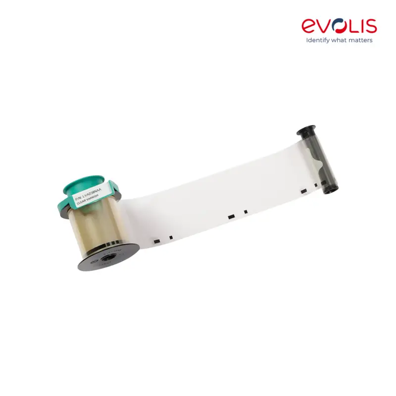 Ribbon Evolis LVA038NAA FILM CLEAR VARNISH 1200pints/Roll