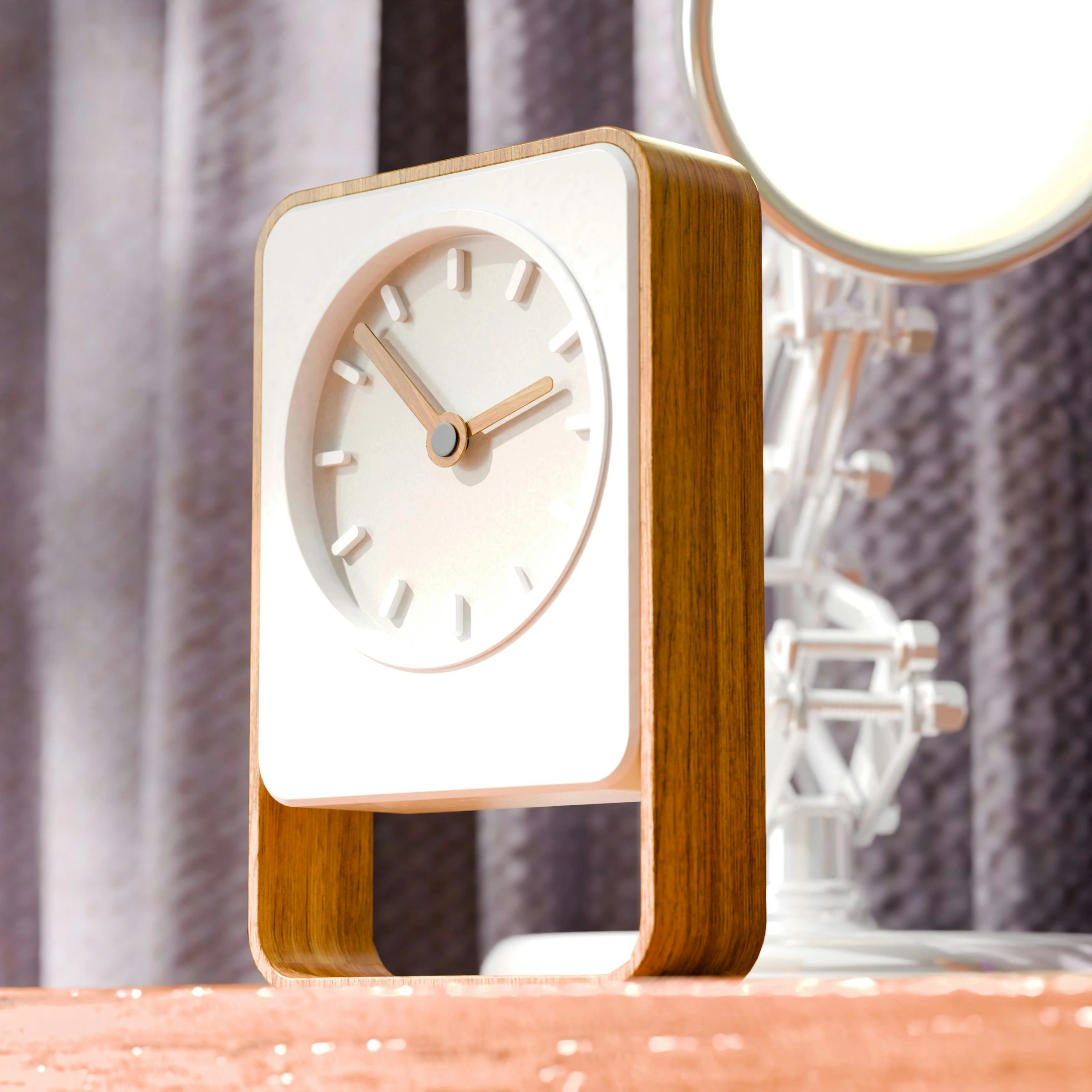 Digital Clock with wood frame