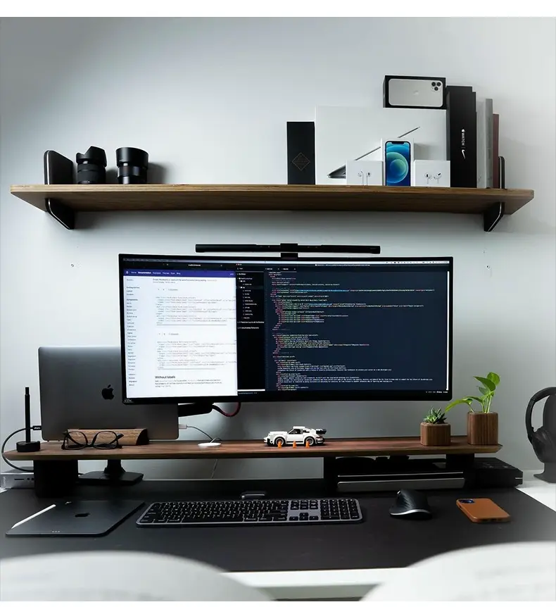 ជើងទម្រ Monitor មានថតដាក់សម្ភារៈ