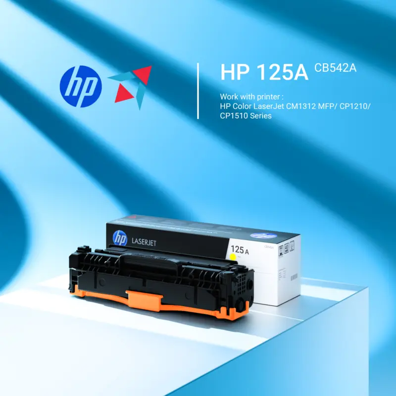 Original HP 125A Yellow LaserJet Toner Cartridge | CB542A
