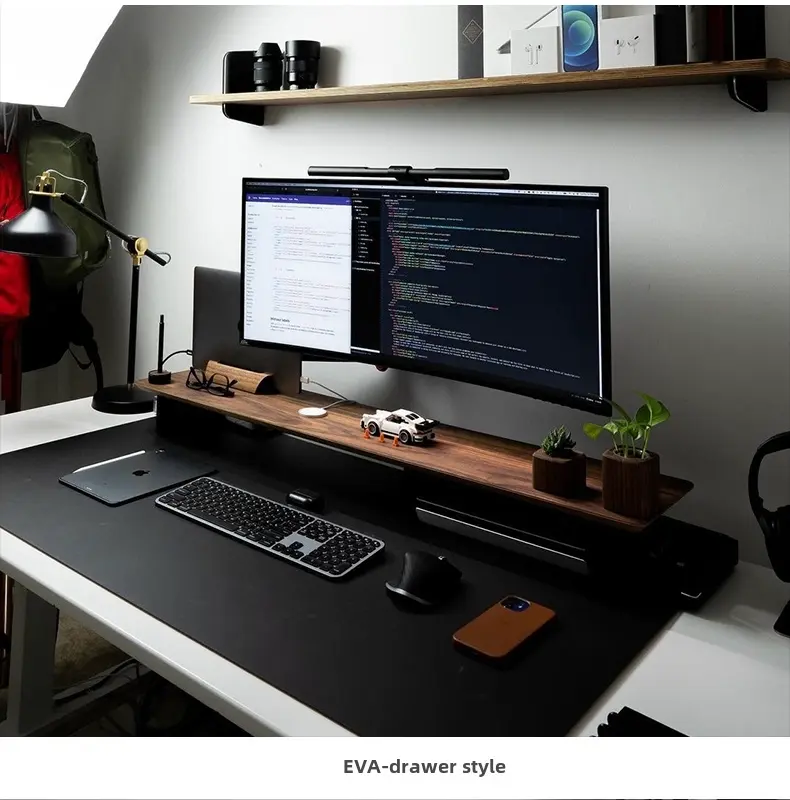 ជើងទម្រ Monitor មានថតដាក់សម្ភារៈ