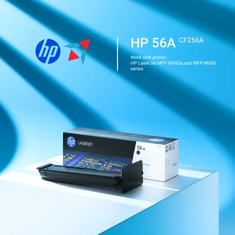 Original HP 56A Black LaserJet Toner Cartridge | CF256A